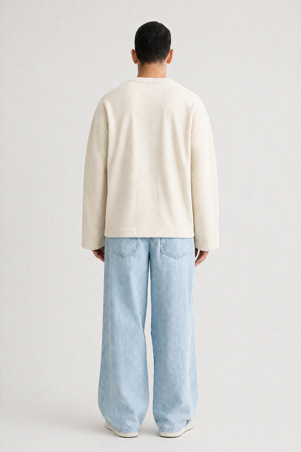 Off white Waffle Full Sleeve T-shirt