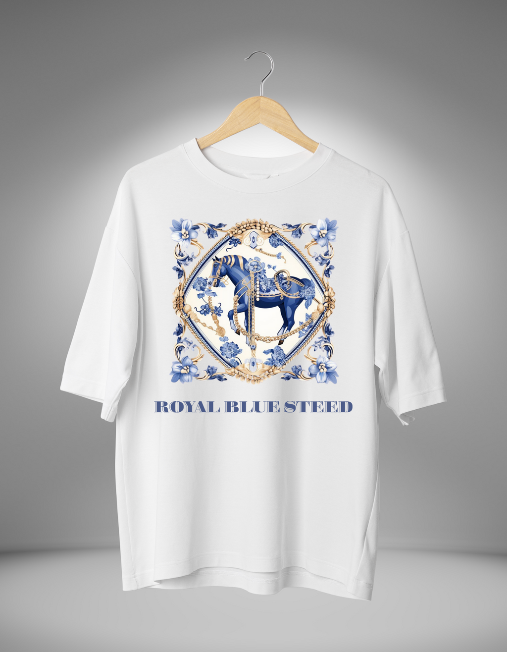ROYAL BLUE STEED OVERSIZE TSHIRT