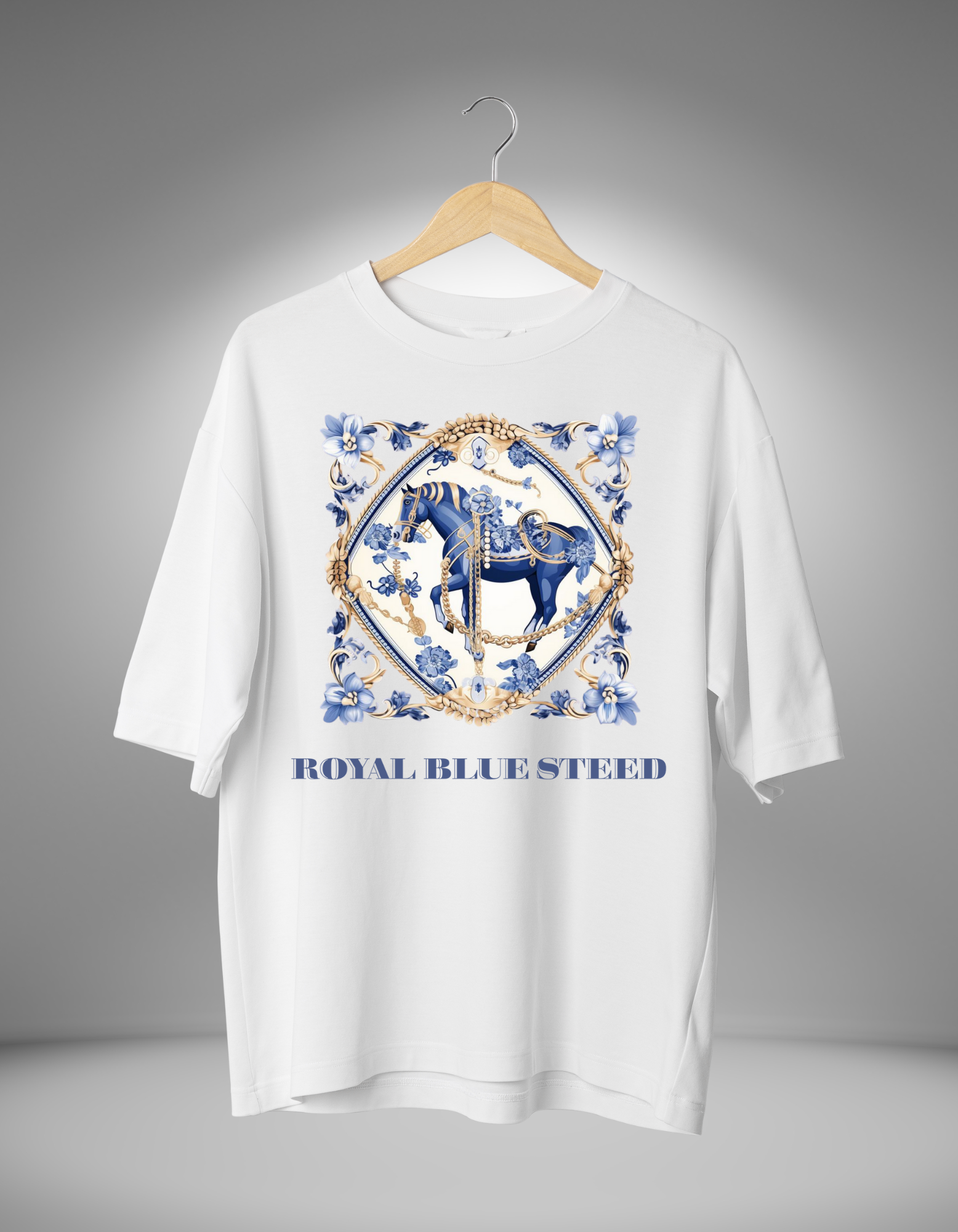 ROYAL BLUE STEED OVERSIZE TSHIRT