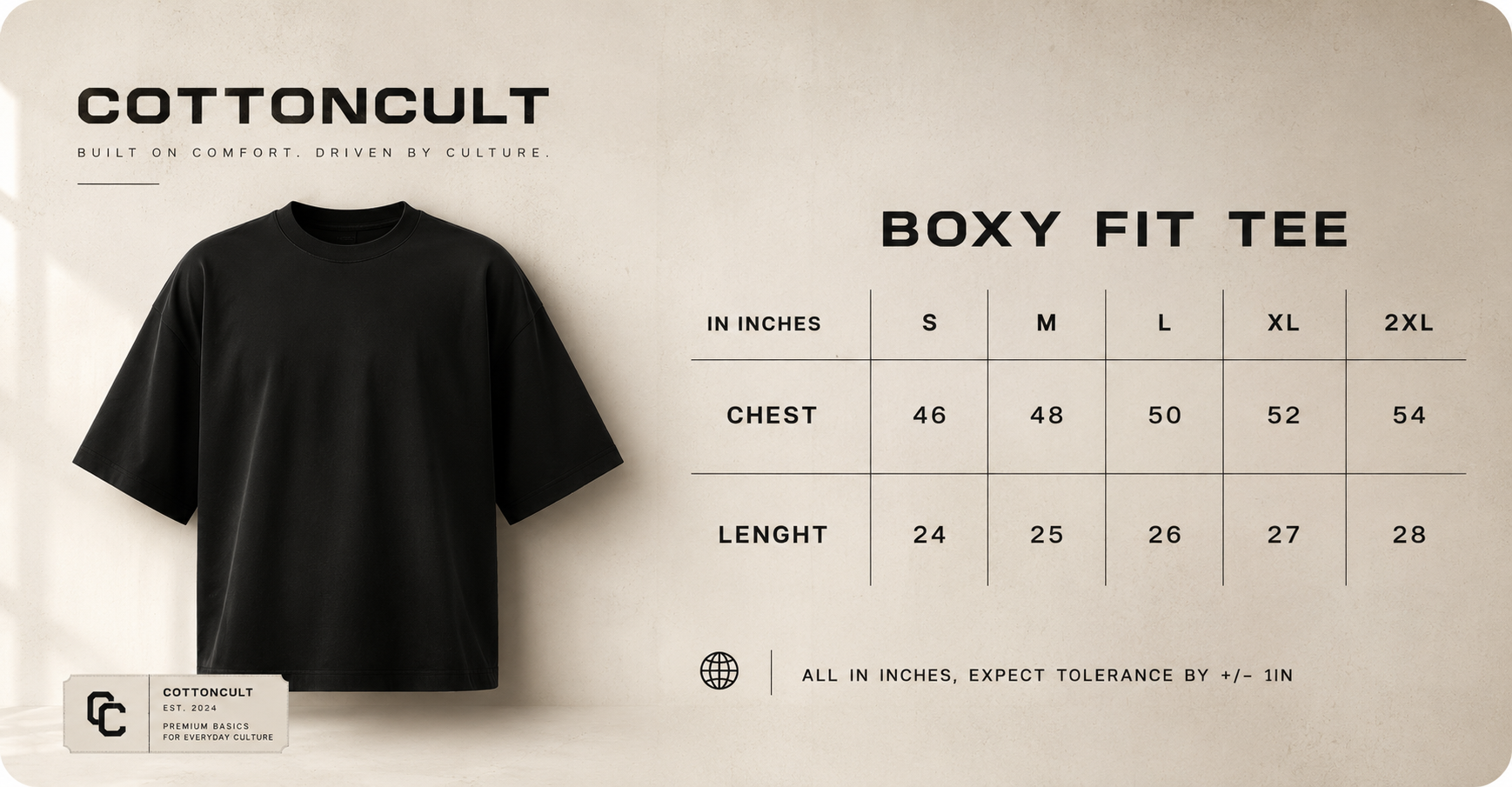Ombre wash black boxy tee