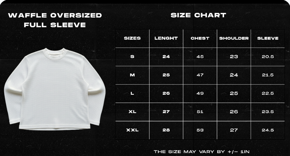 Black Waffle Full Sleeve T-shirt
