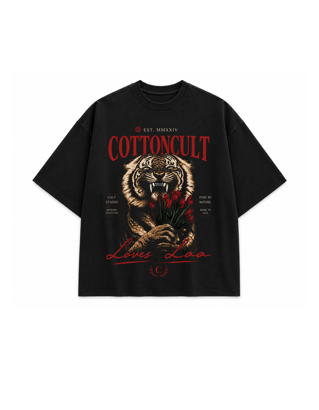 Beast in bloom oversized tshirt